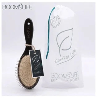 Custom Boar Bristle Hair Brush Women Hair Anti-Static Scalp Massage Comb Wood Hair Brush for Curly Thick Long Hair Detangler