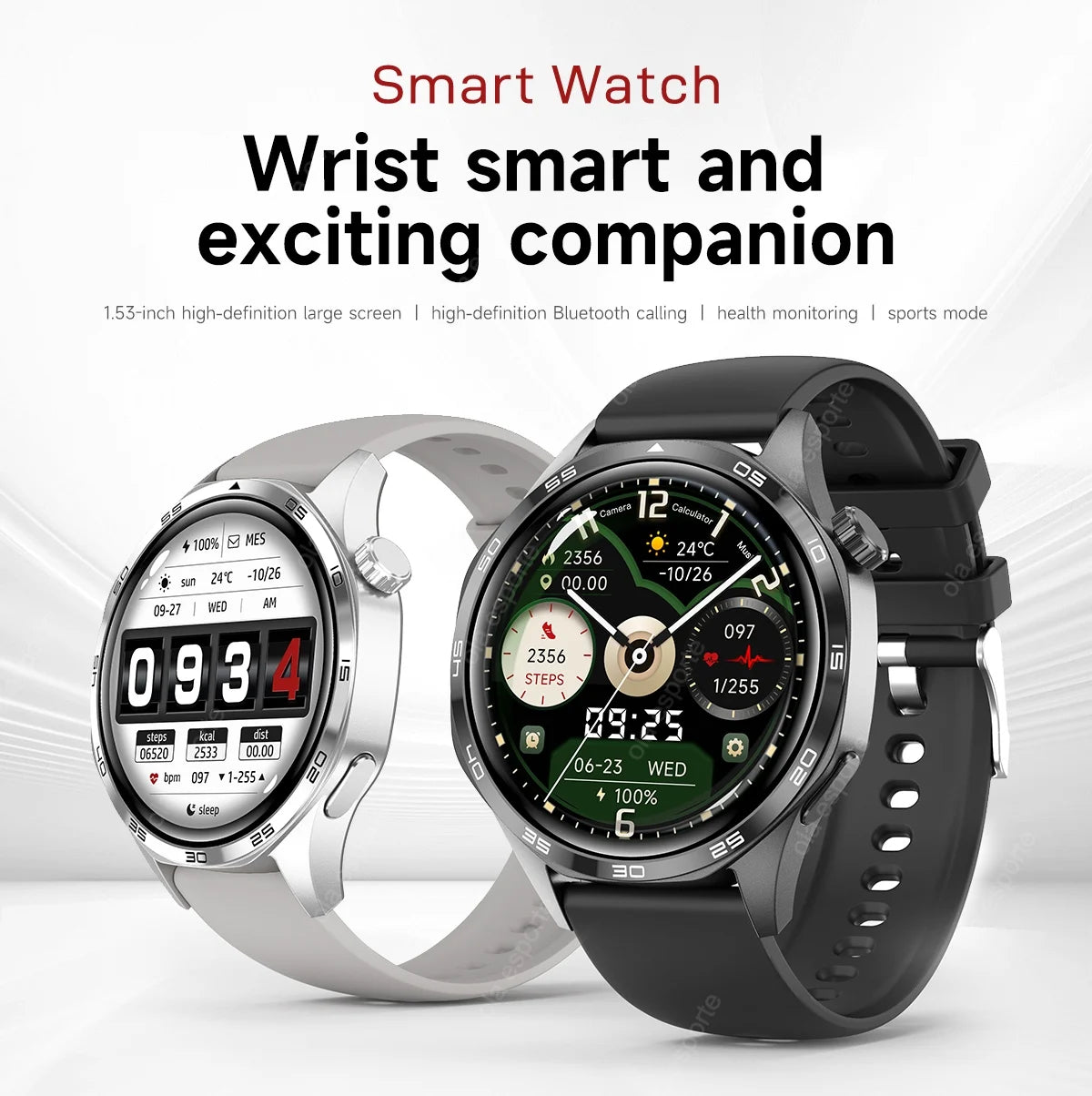 ساعة GT5 Pro الذكية الجديدة للرجال، إصدار 2025، مزودة بنظام تحديد المواقع العالمي (GPS)، وشاشة AMOLED بزاوية 360 درجة، وتقنية NFC، وبلوتوث لإجراء المكالمات، ومقاومة للماء، وميزة مراقبة الصحة، متوافقة مع نظام iOS.