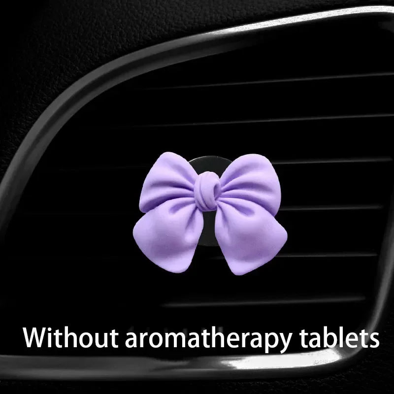 Car Air Freshener Bow-knot Car Perfume Car-styling Natural Smell Air Conditioner Outlet Clip Fragrance Auto Accessories