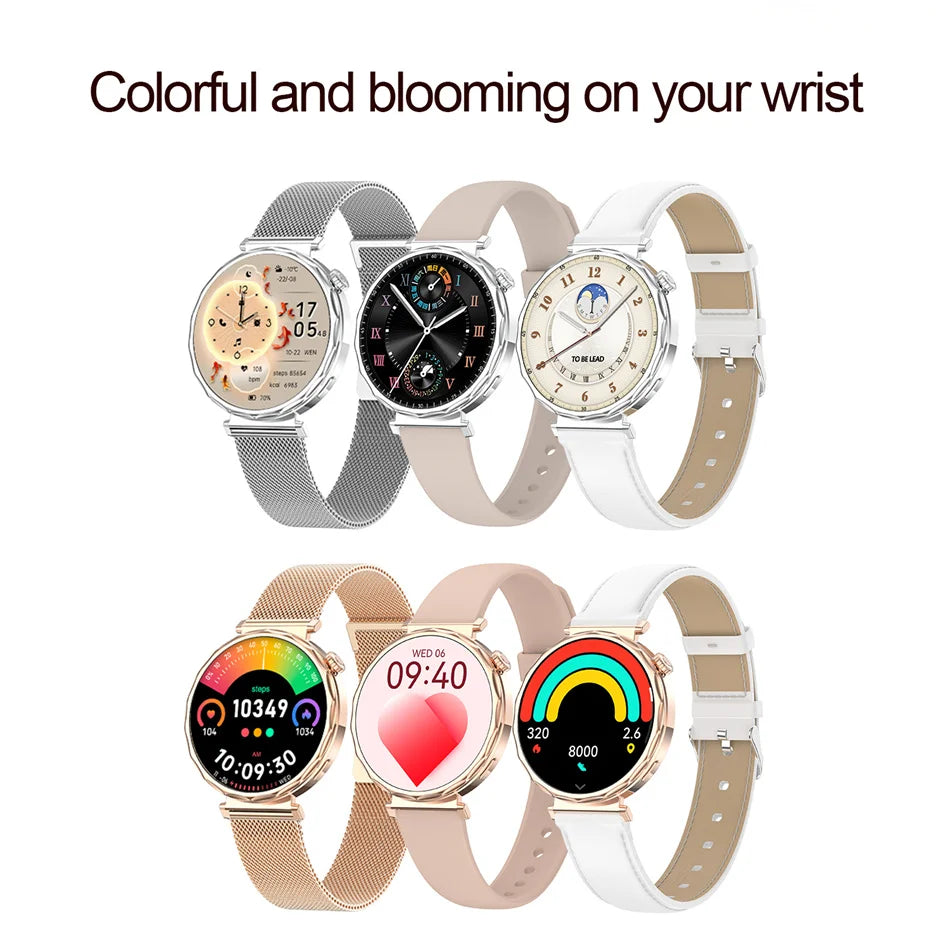 2025 New GPS Tracking Smartwatch Women AMOLED HD Screen Heart Rate Bluetooth Call IP68 Waterproof Smart Watch Android IOS