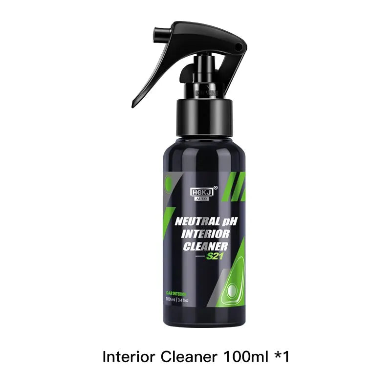 Interior Cleaner Car Neutral Ph Water-free Foam Spray Dust Remover Seat Roof Dash Cleaning HGKJ S21
