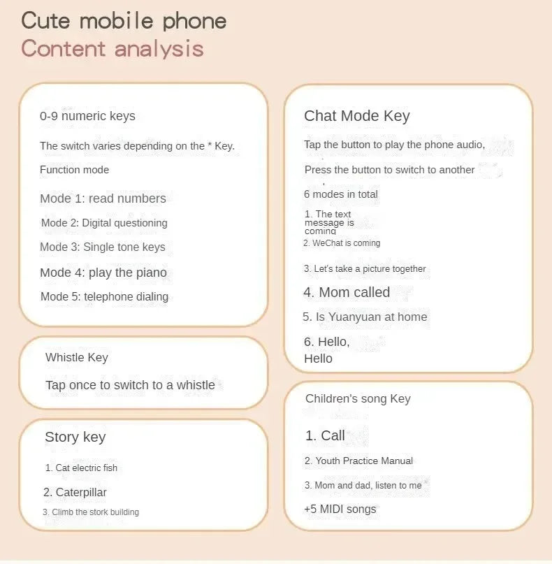 Baby Phone Toys Bilingual Telephone#Teether Music*Voice Toy_Early Educational Learning.Machine&Electronic*Children Gift Baby Toy