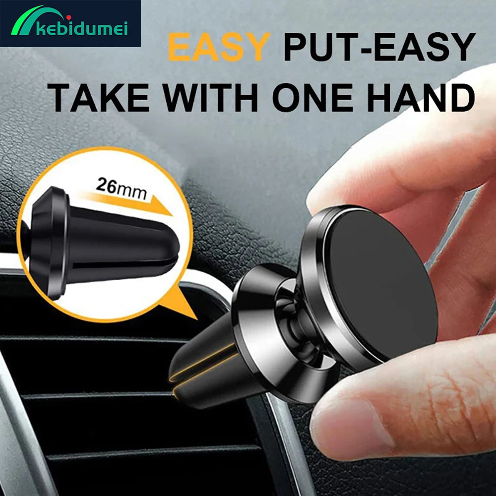 Universal Magnetic Phone Holder Car Mount With Car Air Vent Clip Cellphone Mount Phone Bracket 360 Degree Adjustable Smart Phone