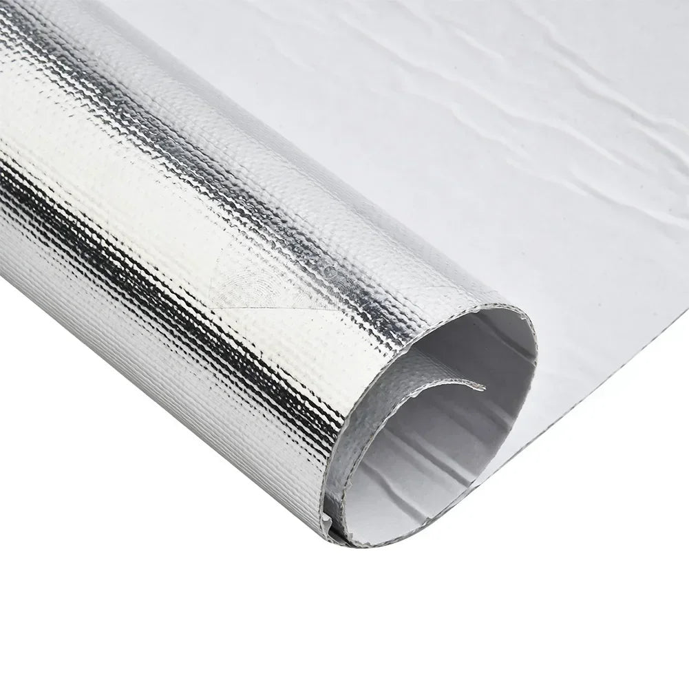 25x50Cm Car Heat Protection Film R Car Fender Heat Sound Insulation Mat Auto Heat Shield Insulation Engine Film Wrap
