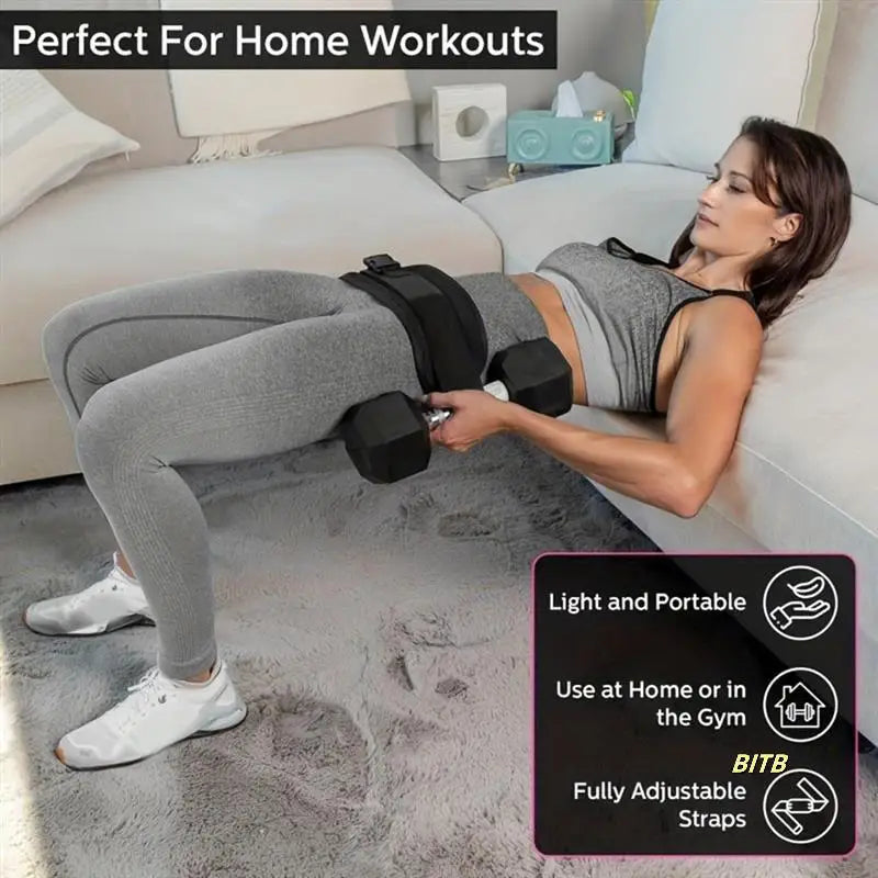 Weight-bearing Belt Weighted Waist Trainer Belt - Adjustable Resistance Ergonomic Design Workout Hip Thrust Hip Training Belt