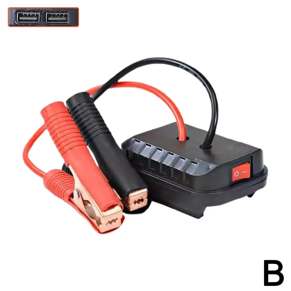 Car Lithium Battery Converter Charger Clip Auto Igniter Jump Starter For Makita Booster Cable Adapter Emergency Power DIY Tools