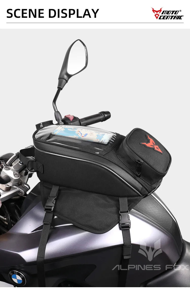 Waterproof Magnetic Motorcycle oil Fuel Tank Bag Navigation Universal Motorbike Riding Cycling Tool Backpack Portable