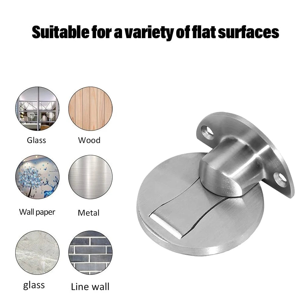 Magnetic Floor Door Stopper Mount Invisible Door Stops Heavy Duty Self Adhesive Wall Protector for Home Bedroom Doorstop