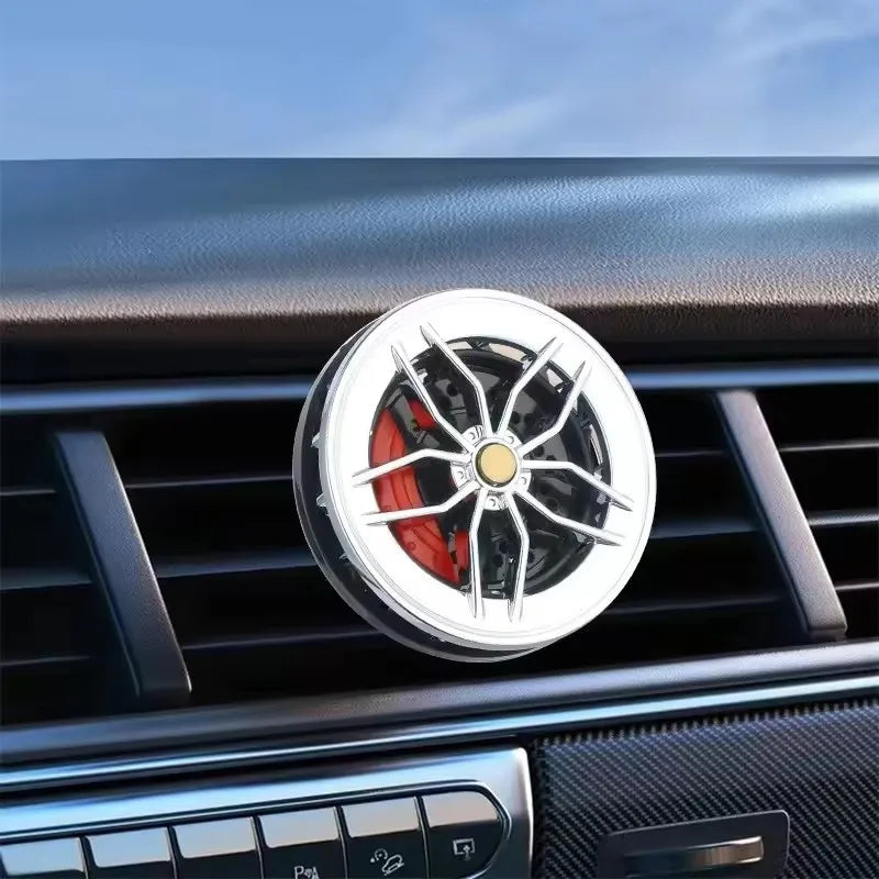 Rotatable Car Air Freshener Clip Auto Wheel Hub & Air Vent Fragrance Tire Fragrance Clips Decorative Car Accessories