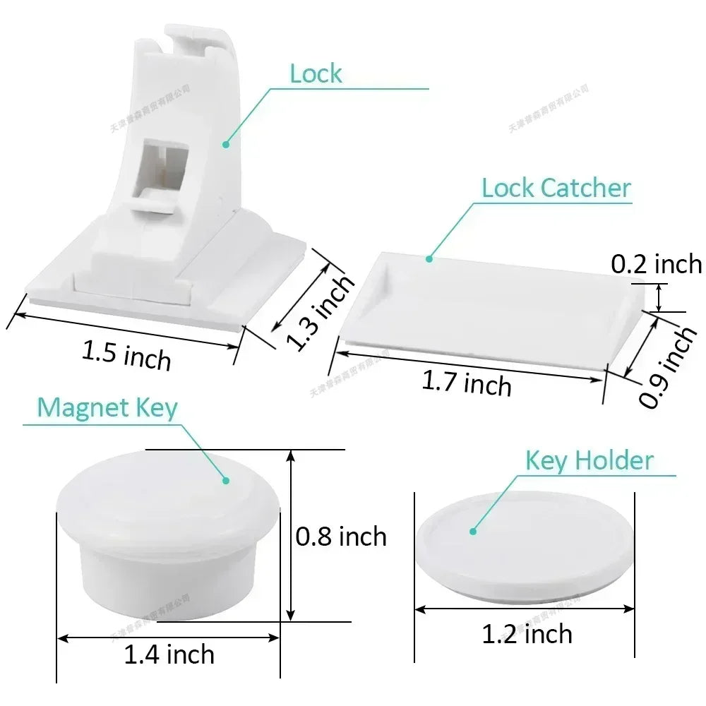 Child Safety Lock with Magnetic Keep Your Kids Safe Children's Lock Ideal Drawer Cabinet Door Safety for Toddler Baby Protection
