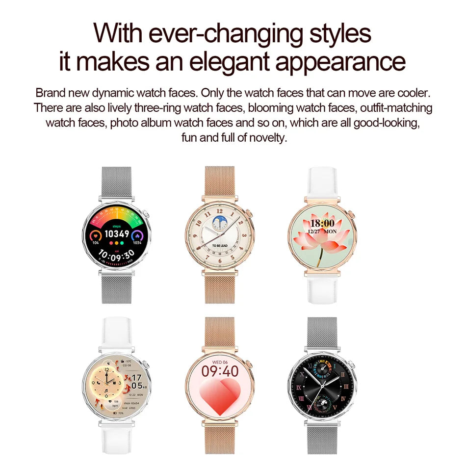 2025 New GPS Tracking Smartwatch Women AMOLED HD Screen Heart Rate Bluetooth Call IP68 Waterproof Smart Watch Android IOS