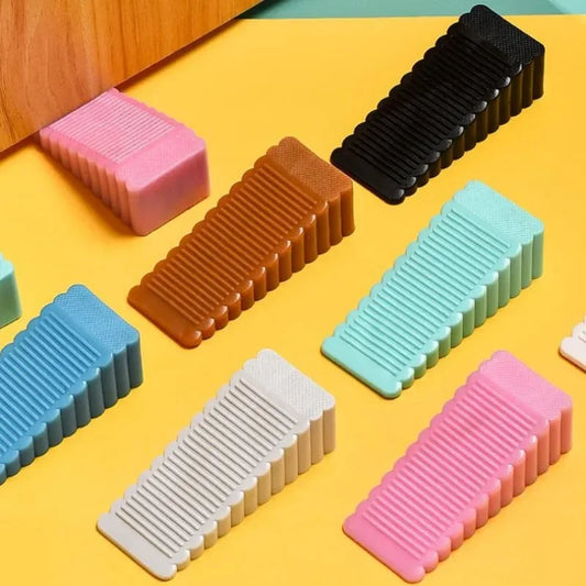 Safety Silicone Door Stop Stoppers Block Wedge Doorstops Door Stopper Home Office Door Rear Retainer Anti-collision Stop