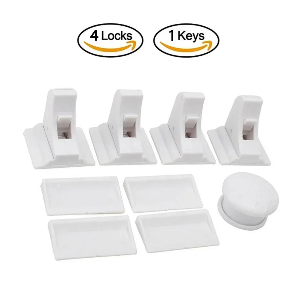 Child Safety Lock with Magnetic Keep Your Kids Safe Children's Lock Ideal Drawer Cabinet Door Safety for Toddler Baby Protection