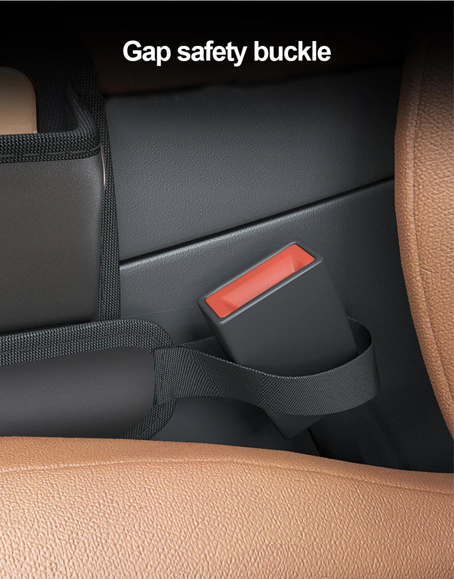 SEAMETAL Car Seats Gap Storage Bag PU Leather Auto Console Side Pocket Universal Car Seat Crevice Storage Box Slit Gap Filler