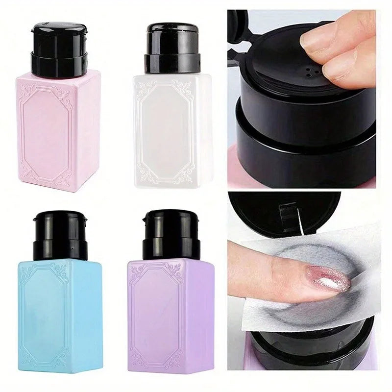 200ml Empty Pump Dispenser Liquid UV Gel Polish Nail Art Polish Clean Bottle Polish Cleanser Remover Bottle