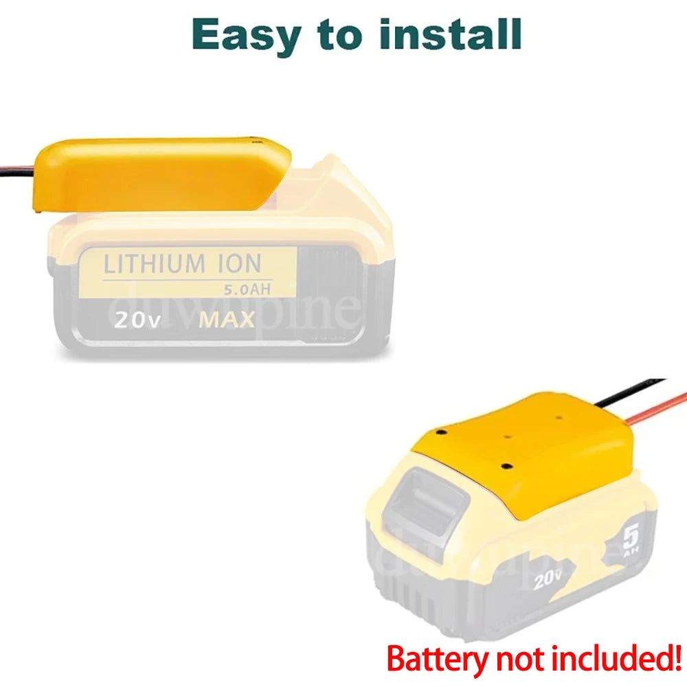 Igniter Jump Starter for Makita DeWalt Milwaukee 18V Battery Car Booster Cable with Fuse Automotive Emergency Power DIY Adapter