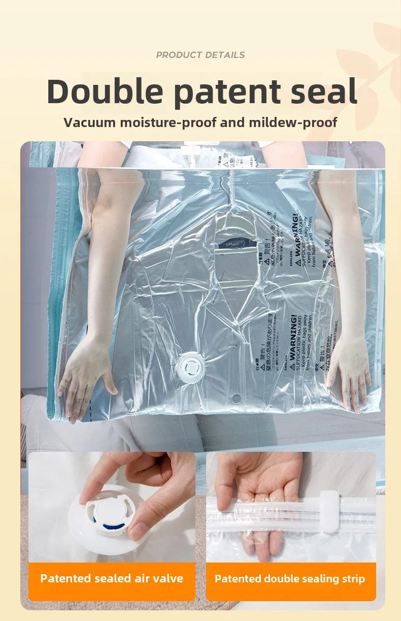 Vacuum Compression Bag No Pumping Clothes Quilt Storage Home Bag Large 3D Vacuum Compression Bags