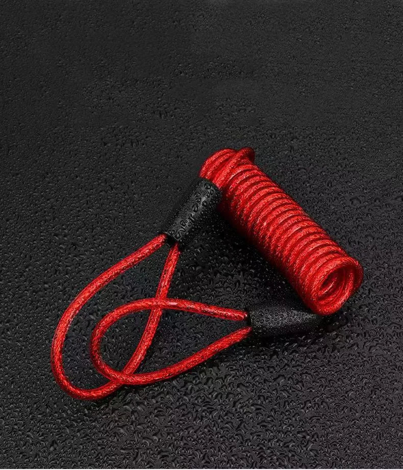 1.5m Bike Spring Cable Lock Anti Theft Rope Alarm Disc Lock For Motorcycle/Bike Scooter Security Reminder Protection Accessories
