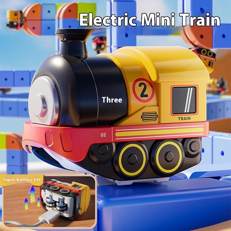 Magnetic Car STEM Racing Car Railtrack Set 2025 - Montessori Motorized Train & Gravity Maze Toy, Educational Gift for Kids