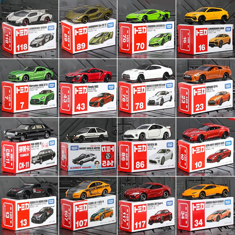 Tomica Toy Cars Mini Diecast Alloy Model Car Metal Sports Vehicles Various Styles Gifts for Children Hobby Collection