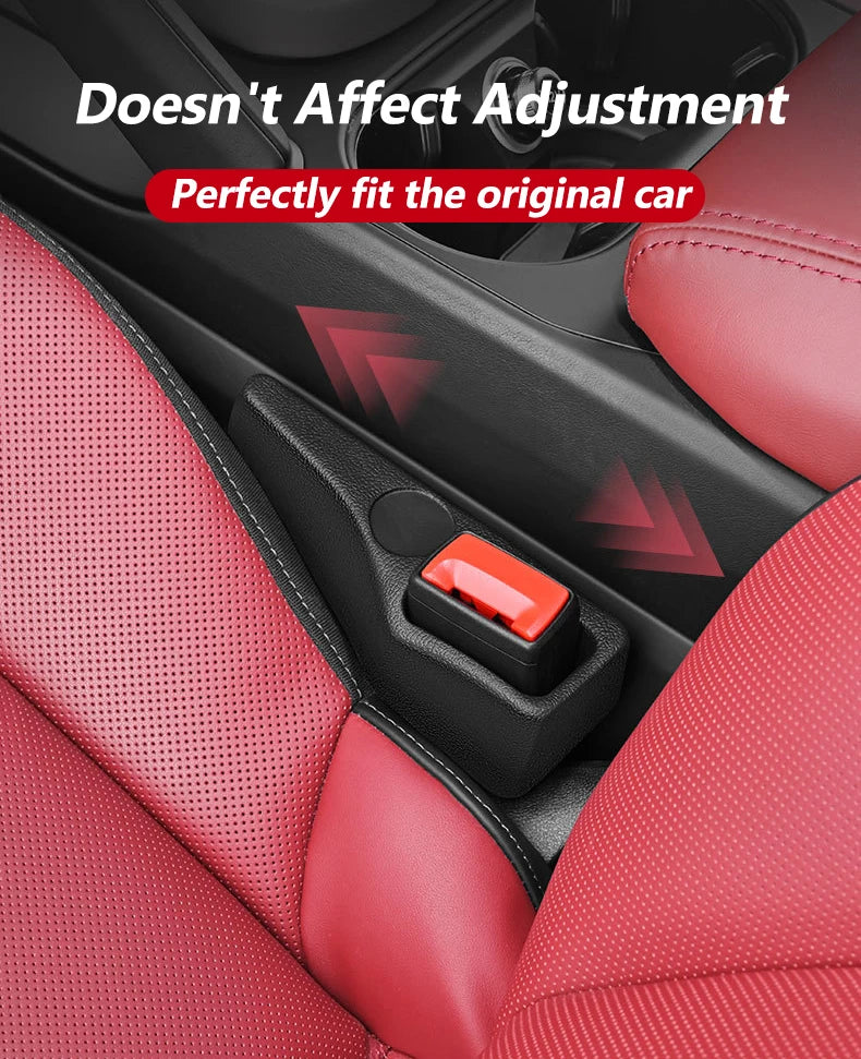2Pcs Car Seat Gap Filler Odorless Seat Belt Buckle Protector Flexible Seat Side Gap Filling Strip Universal Auto Drop Blocker