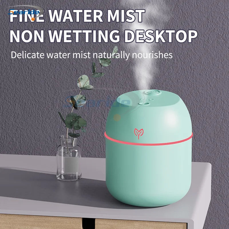 200ML Air Mini Humidifier Portable USB Aroma Essential Oil Diffuser Car Purifier Mist Maker LED Lamp Lighting For Home Bedroom
