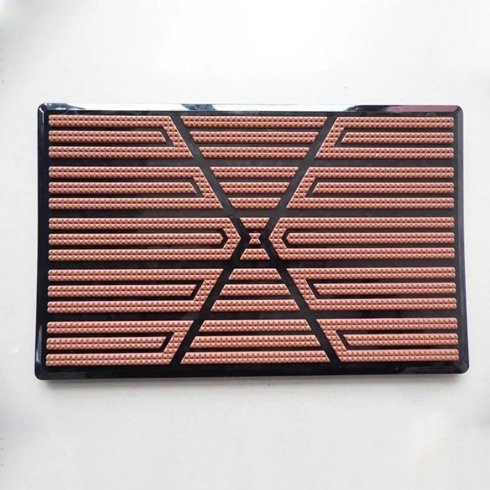 1*Universal Car Floor Pad PVC Pedal Plate Anti Skid Foot Heel Scuff Plate Car Floor Mat Non-Slip Carpet Patch 23×15cm Car Mats