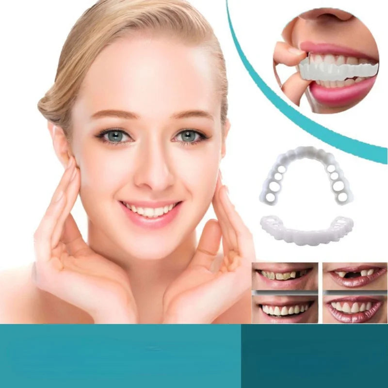 Denture Cover Veneer Snap-on Teeth Kit Fake Temporary Tooth Whitening Replacement Temporary Tooth Replacement Tooth Model