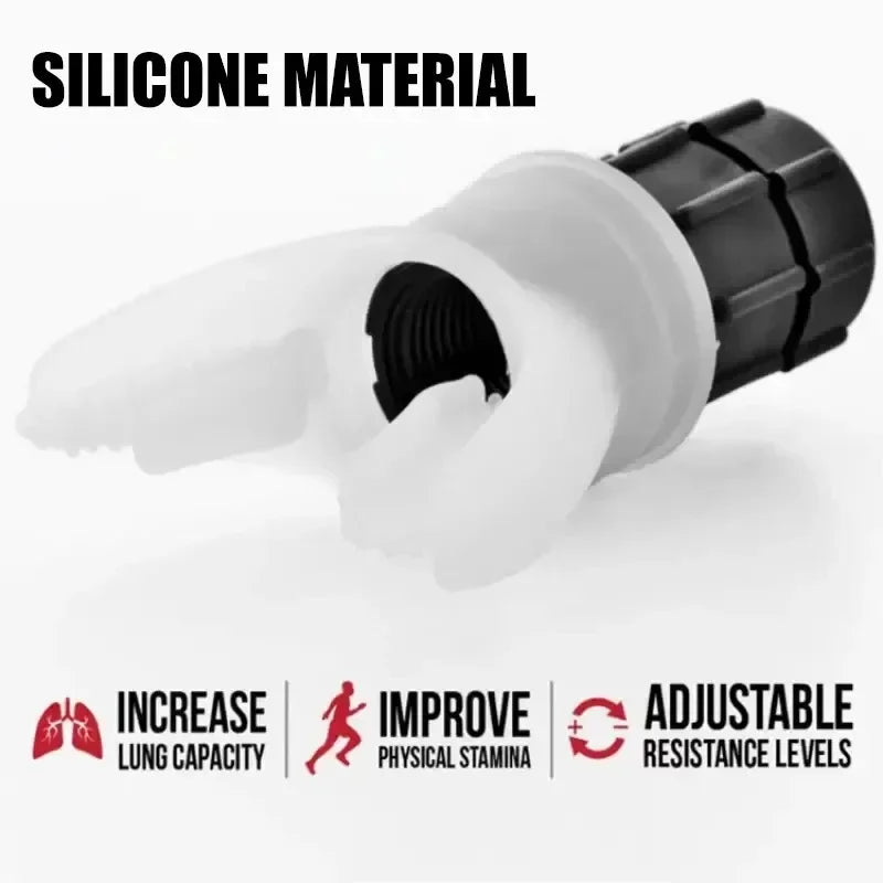 Portable Lung Capacity Abdominal Breathing Trainer with Adjustable Resistance Lmprove Your Lung Capacity Sleep Quality Fitness