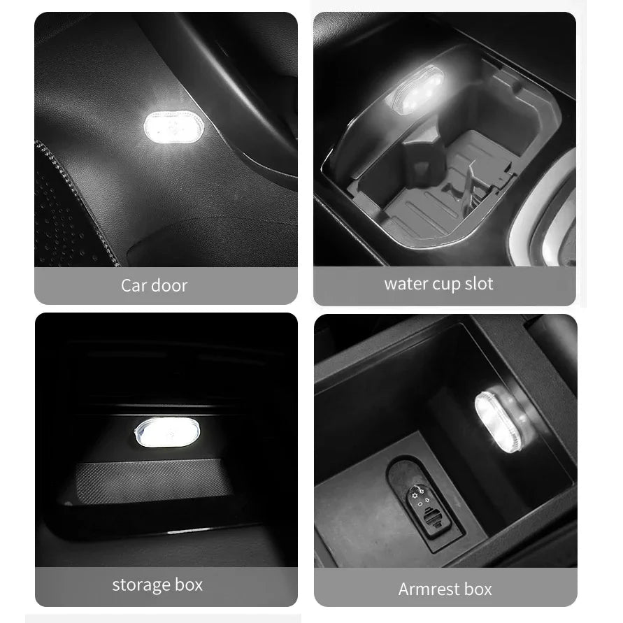 مصباح سقف سيارة واحد يعمل باللمس، مزود بمنفذ USB، إضاءة داخلية LED، مصباح قراءة، ديكورات سيارات، إضاءة سقف داخلية
