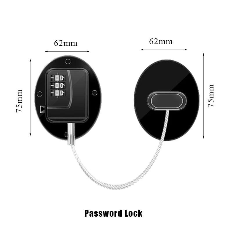 Baby Safety Password Lock Multi-Functional Door Window Kids Protection Locks Anti-Pinch Hand Drawer Refrigerator Cabinet Buckles
