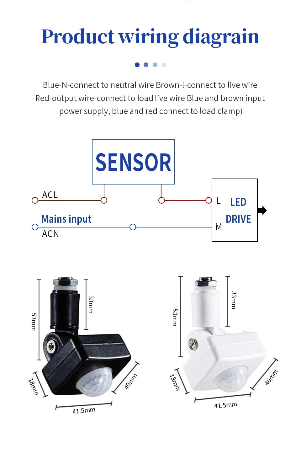 AC 220V 110V PIR Motion Sensor Adjustable Smart Light Switch Human Body Detection Human Presence Sensor Detector Light Sensor