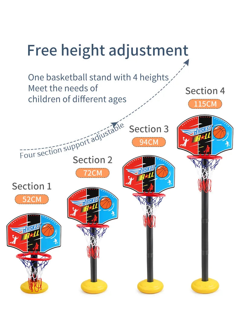 Toddler Adjustable Basketball Hoop 52-115CM Stand Rack for Kids Baby Outdoor Indoor Ball Sport Backboard Rim Shoot Children Toy