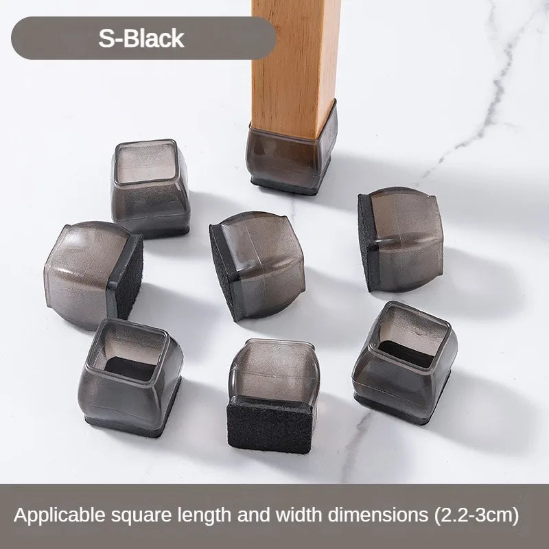 16/8/4Pcs Silicone Non-Slip Legs Pads Thick-soled Furniture Sofa Anti-noise Feet Cover Wood Floor From Scratches Protectors Mat
