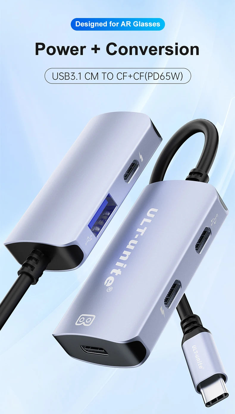 USB-C Adapter Converter for XREAL nreal,Switch,StemDeck,Thunderbird Air plus,Huawei Vision AR Glass Type C Power Conversion
