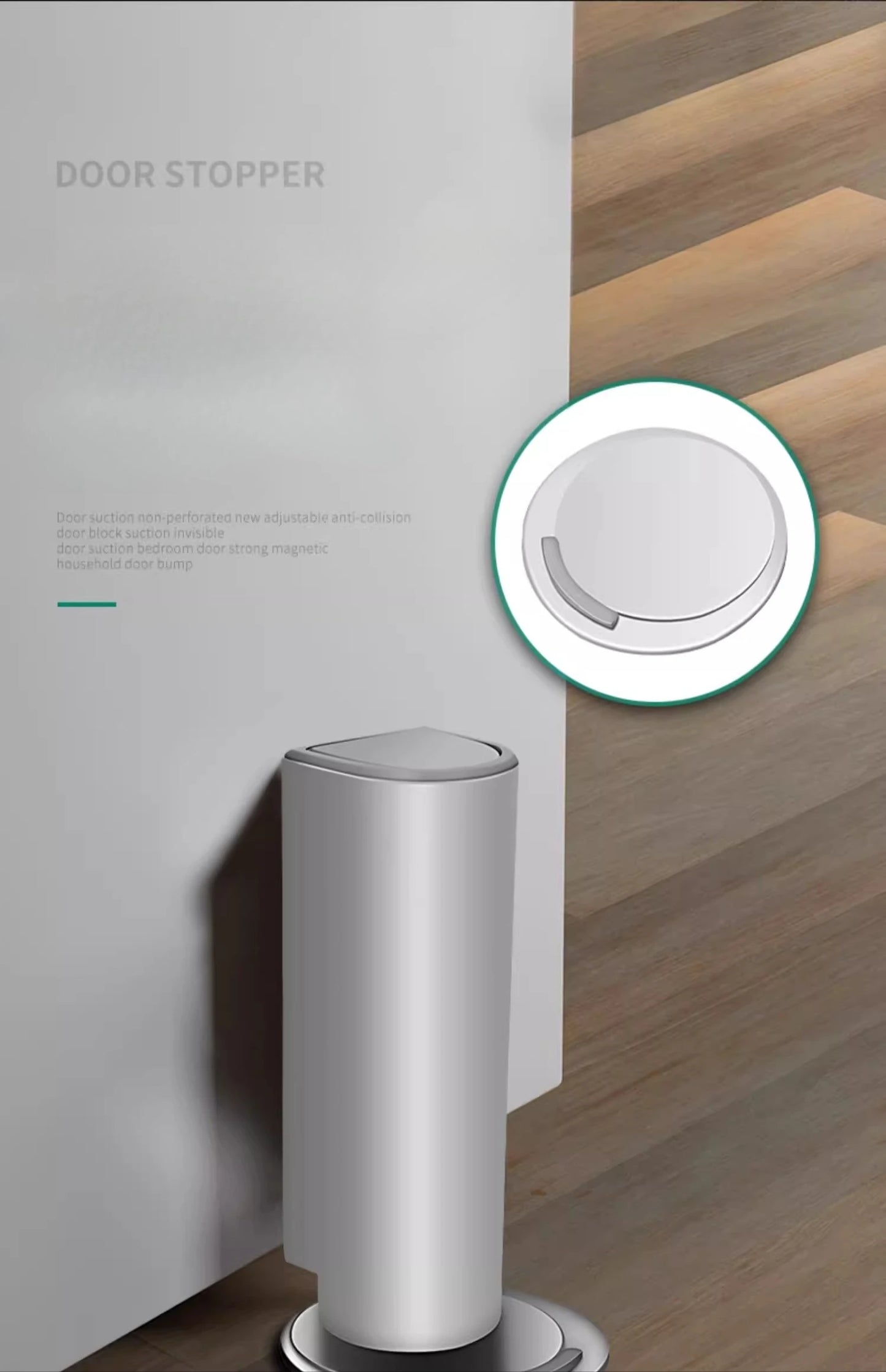 Door Top No Drilling Adjustable Suction Anti-collision Stopper Bedroom Door Strong Magnetic Household Door Collision