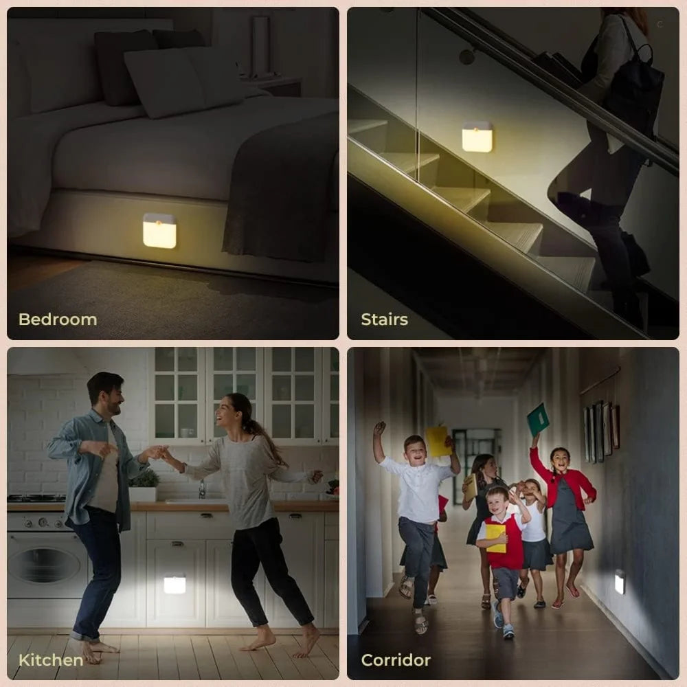 Motion Sensor Night Light Rechargeable Stick-On LED Closet Light Auto On Off Wall Light Automatically Closet Lights Night Lamp