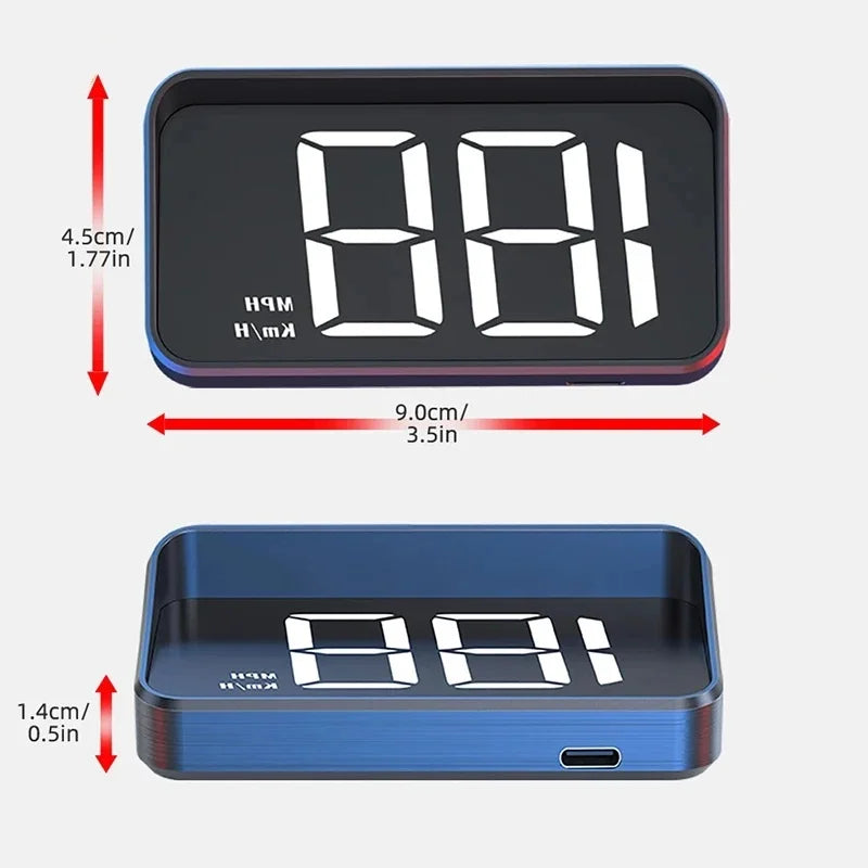 2026 In-vehicle Speedometer HUD Head Up Display Digital Speed Meter Windshield Projector Vehicles Truck Electronics Accessorie