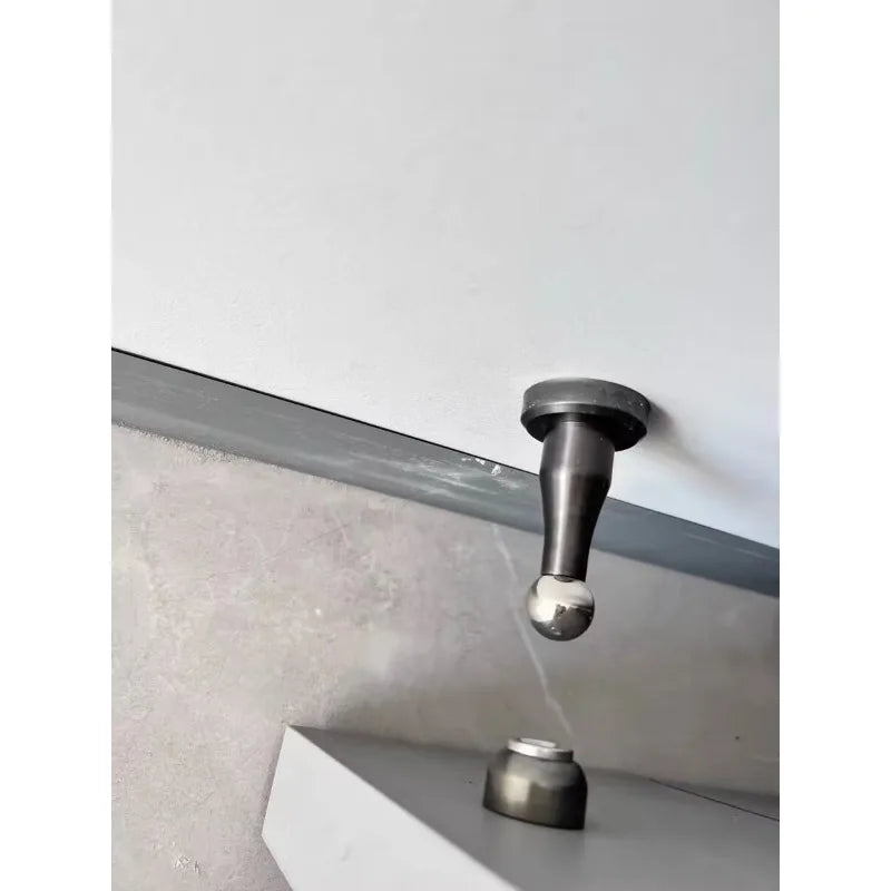 1PCS Stainless Steel Door Stopper Bathroom Magnetic Door Stop Heavy Duty Floor Wall Mount Wind-Proof Door Holder Hardware 2025