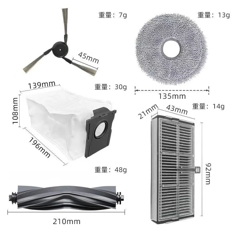 Dreame L40 ultra / X40 Ultra Robot Vacuum Accessories Dust Bags Mop Main Side Brushes Cloths HEPA Filters Spare Parts