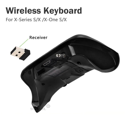 2.4G Wireless Keyboard For Xbox Series X/S/One/One S Controller Chat Pad Mini Gaming Keypad With USB Receiver Headphone Jack