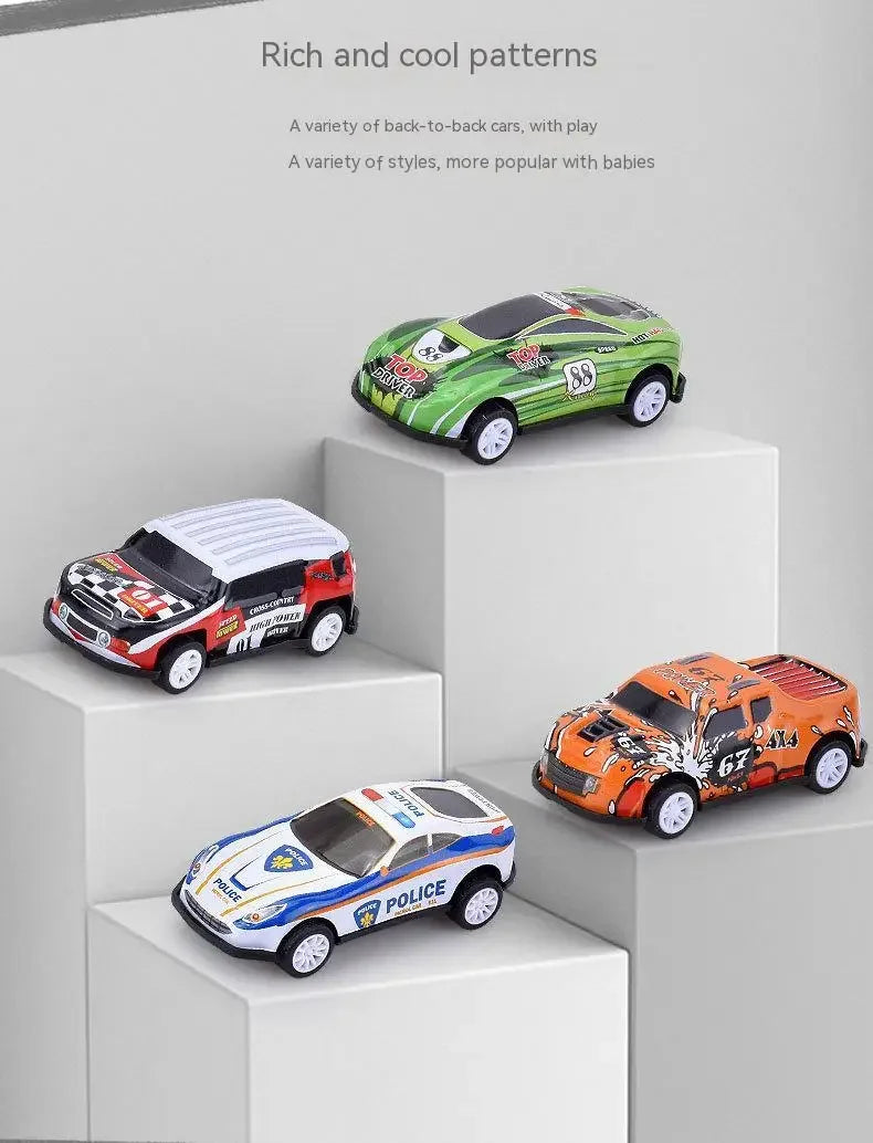 New Children Stunt Car Model Alloy Body Pull Ejection Jumping Mini Cars Simulation Diecast Vehicle Collectible Toy For Kids Gift
