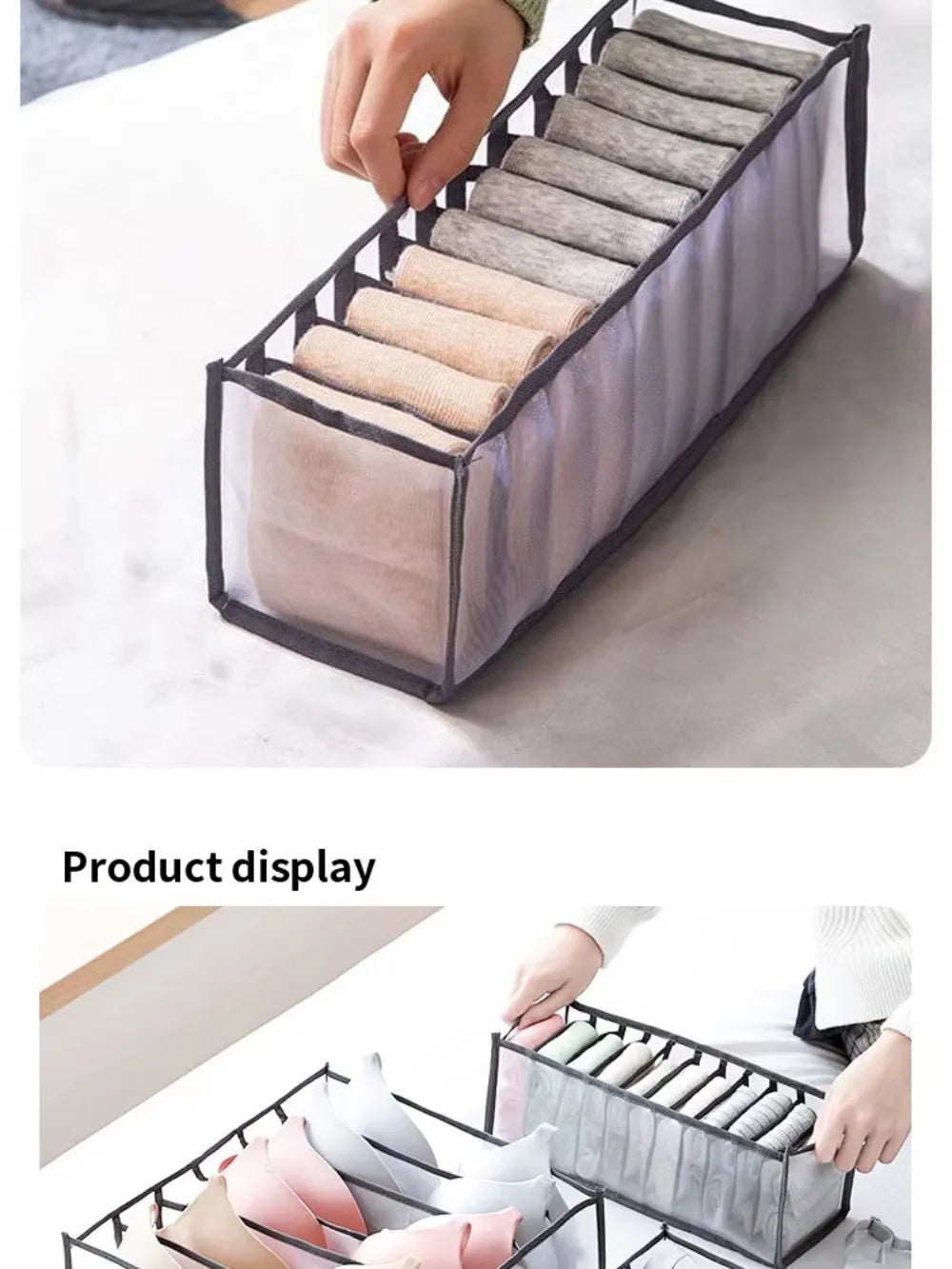 Closet Organizer Underwear Organizer for Wardrobe Clothes Cabinets Drawer Organizers Bra Socks Storage Organizer Box