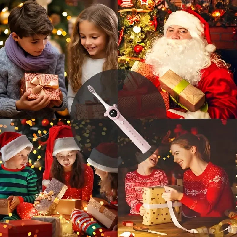 Children Sonic Electric Toothbrush Colorful Cartoon For Kids USB Rechargeable Soft Automatic Waterproof With Replacement Head