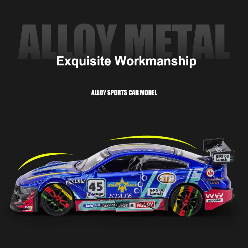 2025 New Simulation Alloy Car Model Inertia Pull Back Racing Car Toy Children's Educational Car Toy Ornaments Birthday Gift