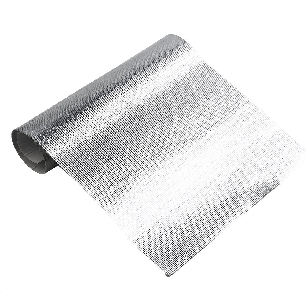 25x50Cm Car Heat Protection Film R Car Fender Heat Sound Insulation Mat Auto Heat Shield Insulation Engine Film Wrap