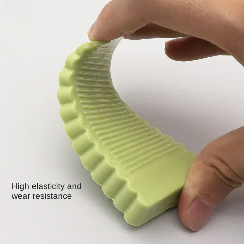 Rubber Door Stopper Movable No Drill Anti Slip Anti Collision Front Wedge for Home Household Furniture Protector