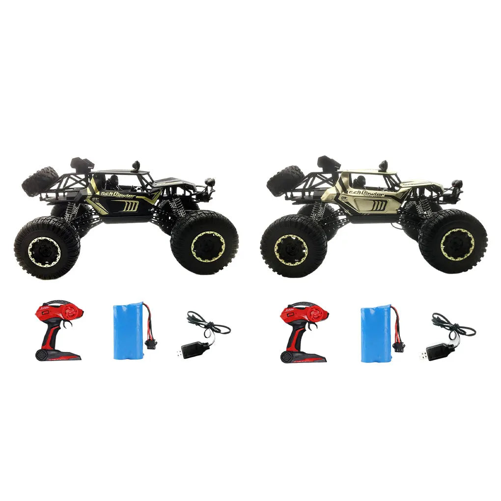 4WD Metal Alloy Body RC Truck Off-Road 4x4 2.4G 1/8 All Terrain Large Rock Crawler Remote Control Car Toys Gift for Children Toy