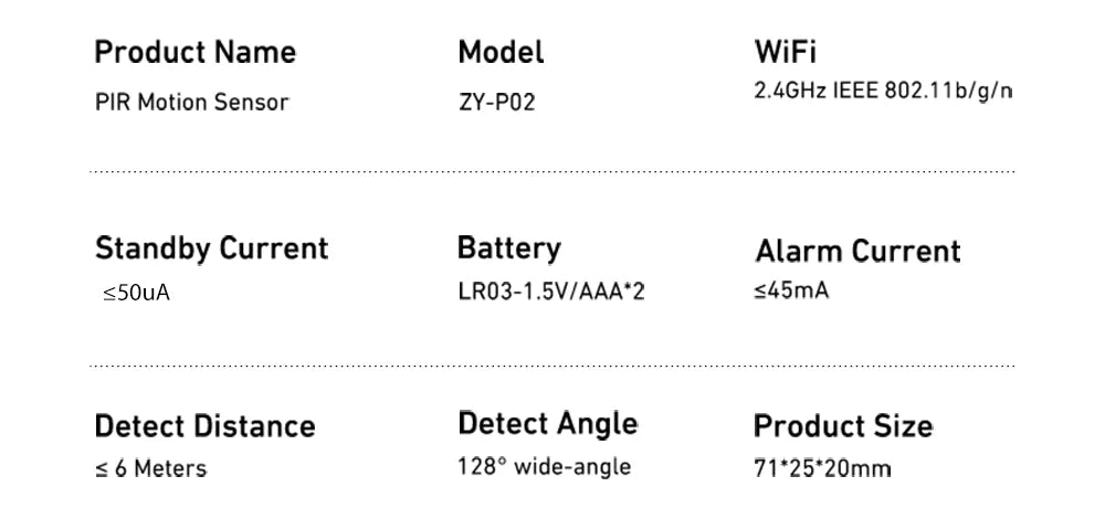 Tuya WiFI Motion Sensor PIR Smart Human Body Home Burglar Sensor APP Remote Control Via Smart Life For Smart Home Support Alexa
