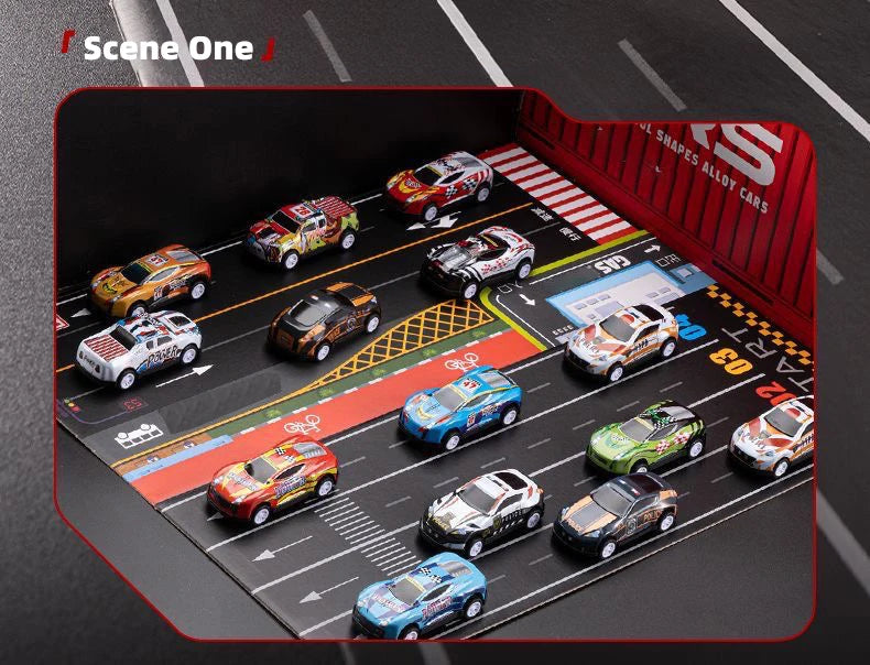 48pcs alloy cars, racing car models, children's toy cars, tin cars, racing car models, classic car models, Christmas g